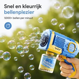 BOTC Bellenblaas pistool - Bellenblazer met vloeistof - Bubble gun - Inclusief 1*90ml Bellenblaas navulling - Voor kinderen - Speelgoed - Blauw — thumbnail 5