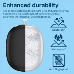 Siliconen Hoes voor AirPods Max Hooftelefoons van MMOBIEL – Siliconen Oorkussens Beschermhoes, Oorschelp Beschermhoes, Hoofdband Beschermhoes – Anti-Kras Zachte Siliconen Beschermer – Zwart — thumbnail 2