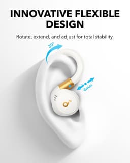 Anker soundcore Sport X20 ANC - Draadloze Oordopjes met Oorhaken - Wit — thumbnail 3