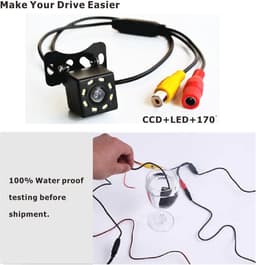 170° Hoek Achteruitrijcamera met Nachtzicht en Waterdichte Functie — thumbnail 2