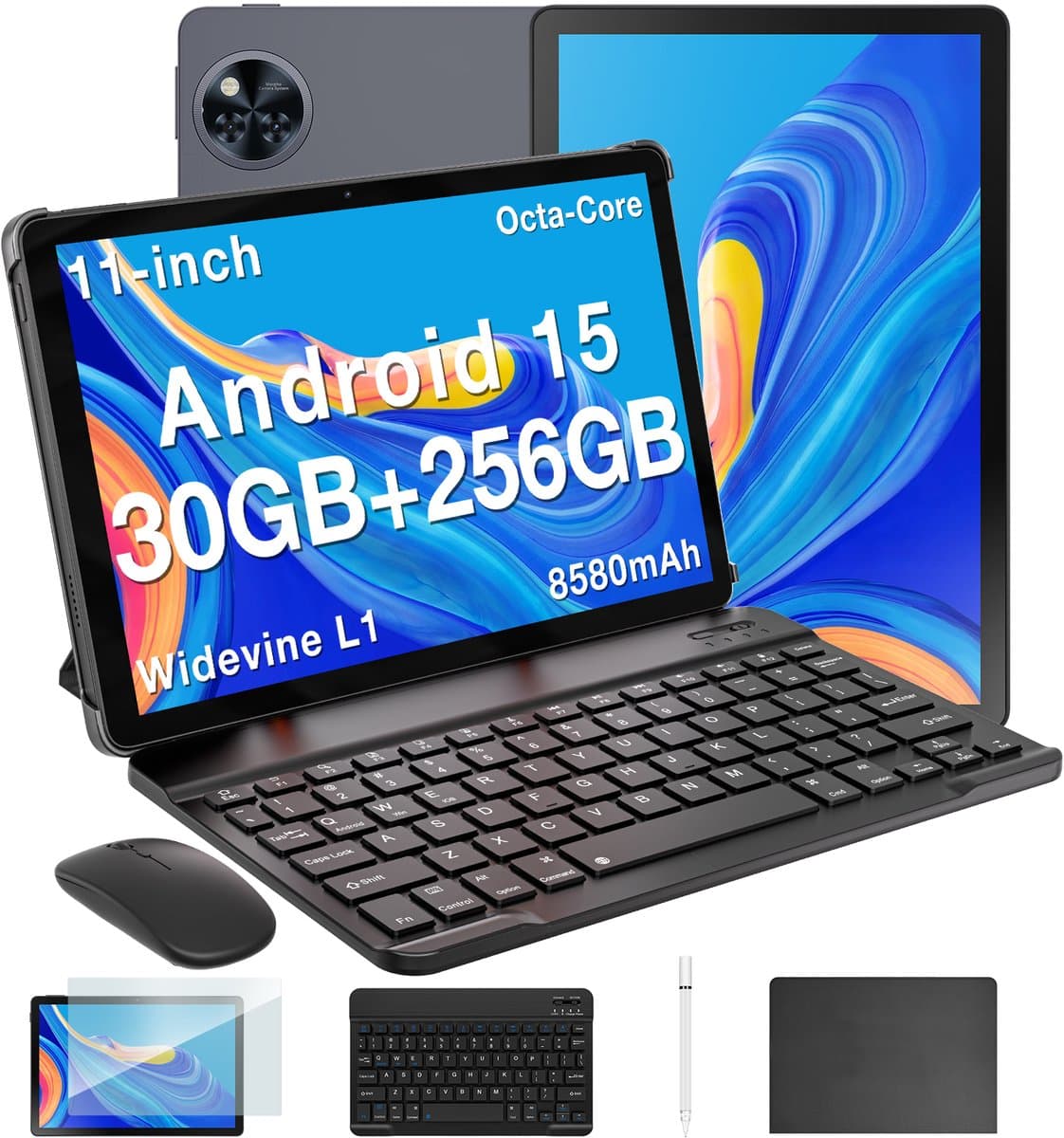 DOOGEE Tablet U11 Pro VIP - Tablette - 30GB RAM + 256GB ROM - 8580 mAh - 11 Inch 1080P 90 Hz - T7200 Octa Core - 13MP Camera - 5G WIFI - Face ID - 7.9 mm Metallic Body - Grijs — afbeelding 1