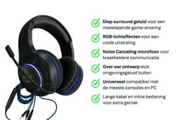 Gaming Headset – 360° Stereo Surround – RGB – Noise Canceling – Geschikt voor Playstation 4 / 5, PS4, PS5, Xbox One, Xbox Series & PC – Over-Ear – Bedraad — thumbnail 5