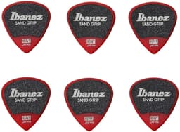 Ibanez PPA16HSG Sand-Grip Short Teardrop Guitar Pick Red 1.0mm (6-Pack) - Plectrum set — thumbnail 2