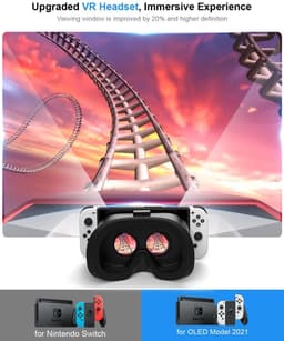 Namajunas - VR-bril geschikt voor Nintendo Switch/Switch OLED - met verstelbare HD-lenzen - 3D VR (Virtuele Realiteit) - Headset Games Accessoire Set - Switch VR Labo-bril Bril — thumbnail 5