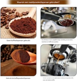 GELLDG Koffiedispenser - Espressodispenser - Espressobarista-tool - met roestvrijstalen naald - Zwart — thumbnail 2