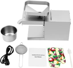 Oliepers Elektrische Olieverdeler RVS Oliepersmachine Voor Thuis Pinda'S Sojabonen Koolzaad Sesamzaad 600W 220V — thumbnail 5