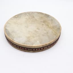 Handgemaakte Sjamanistische Oceaan Healing Trommel - Shaman Sound Healing Ocean Drum - Echt Geitenleer - 30x30x4cm — thumbnail 3