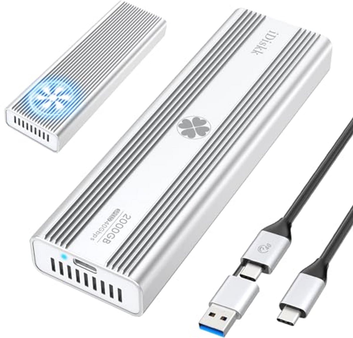 Externe harde schijf NVMe 2 TB - 3000 MB/s, Thunderbolt 3, USB-C, SSD M.2, Geïntegreerde koelventilator — afbeelding 1