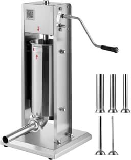 Worstvulmachine - Handmatige verticale worstvuller 5 liter - 2 Snelheden (Snel/Langzaam) - RVS - 5 Vulbuizen — thumbnail 5