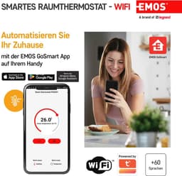Slimme kamerthermostaat met WiFi en app voor verwarmings- en koelsystemen — thumbnail 5