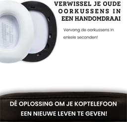 Somstyle Oorkussens Geschikt Voor JBL Live 650BT NC / 660 NC - 2 Stuks - Zacht Schuim - Eiwitleer - Wit — thumbnail 2