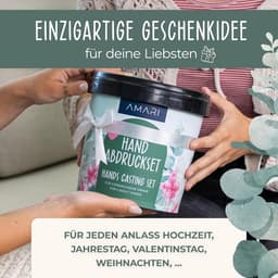 Handafdrukset voor koppels en familie – gipsafdrukset voor handen – gips handafdruk cadeau voor huwelijks- en jubileumgeschenken — thumbnail 2