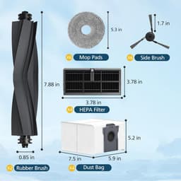 22-delige accessoireset - geschikt voor MOVA P10 Pro Ultra - P10 Ultra - Dreame L40 Ultra - X40 Ultra - X40 Master robotstofzuigers — thumbnail 2