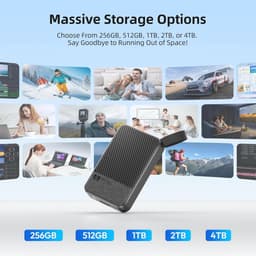 Draagbare 1TB Externe SSD - Compatibel met Phone 15/16, PC, Tablets, PS5 en PS4 — thumbnail 4