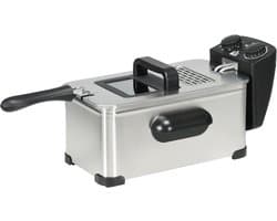 Oliefriteuse 3 L met Instelbare Temperatuur en Timer - Roestvrij Staal