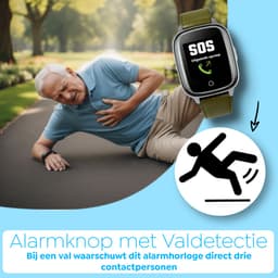 Wiesba WB34S - GPS Horloge Senior - Smartwatch voor Ouderen - Persoonlijke alarmen - alarm horloge ouderen - GPS Horloge Alzheimer - Valdetectie - Personenalarmering met SOS knop Alarmknop - Groen — thumbnail 4