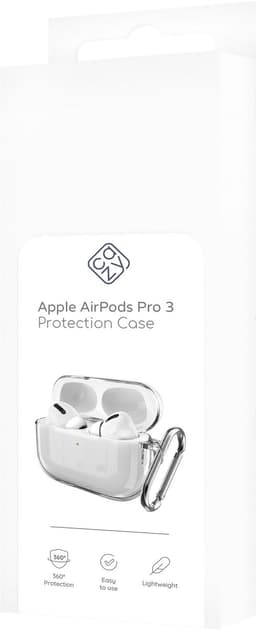 Cazy siliconen Hoesje geschikt voor Apple Airpods Pro 3 - Inclusief karabijnhaak - Beschermt tegen krassen en stoten - Transparant — thumbnail 5