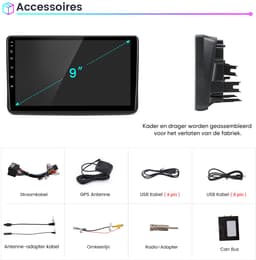 Awesafe 9 Inch Autoradio - Geschikt Voor Fiat Panda 2003 t/m 2012 - Draadloos Apple CarPlay Android Auto - Ram 1GB+ Rom 32GB - Autoradio met navigatie GPS - Radio Scherm - 2003 2004 2005 2006 2007 2008 2009 2010 2011 — thumbnail 5