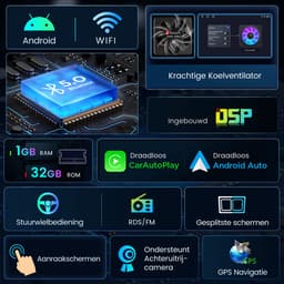 Awesafe 9 Inch Autoradio - Geschikt Voor Fiat Panda 2003 t/m 2012 - Draadloos Apple CarPlay Android Auto - Ram 1GB+ Rom 32GB - Autoradio met navigatie GPS - Radio Scherm - 2003 2004 2005 2006 2007 2008 2009 2010 2011 — thumbnail 4