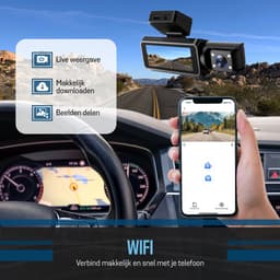 Tech Essentials A100 Dashcam - 1080P - Wifi - SD Kaart 64GB - Met Achteruitrijcamera - USB-C - Voor Auto Camera - Voor En Achter - Full HD - Parkeermodus - Nachtzicht — thumbnail 4