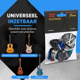 Finesse Celluloid Plectrum voor Gitaar - 30 Stuks - met Plectrum Houder - Plectrums - Guitar Pick — thumbnail 2