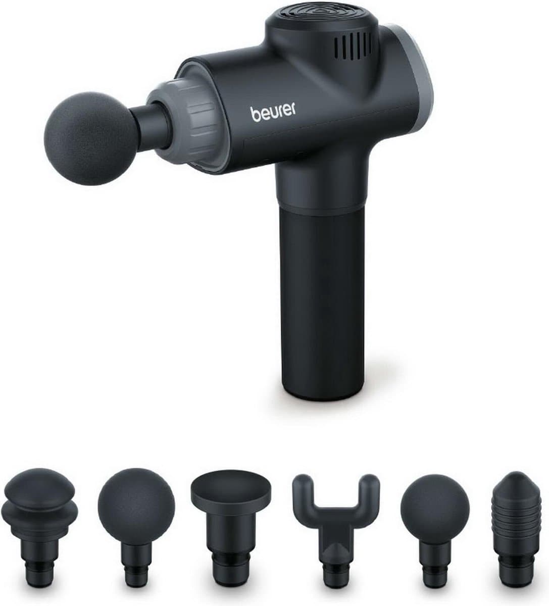 Beurer MG 180 Massage Gun - Massageapparaat - Triggerpoints - 4 Intensiteitsniveaus - Tot 3.200 impulsen per minuut - 6 Opzetstukken - Tot 3 uur draadloos gebruik - 3 Jaar garantie — afbeelding 1