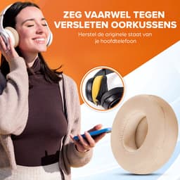 Oorkussens geschikt voor Beats By Dr. Dre Solo 2.0/3.0 wireless - Koptelefoon oorkussens voor Beats Solo goud — thumbnail 4