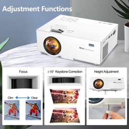 Mini Beamer - Input tot 1080P - Projector - Mini Projector - HDMI - USB - Wit - Smartphone - Draagbaar - Ingebouwde speaker — thumbnail 3