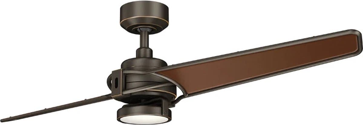 Plafondventilator met verlichting - Xety - 56in / 142cm ventilator - geborsteld nikkel — afbeelding 1
