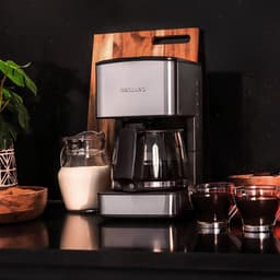 6-Kopjes Drip Coffee Maker 650W - 08 Liter Capacity - Stainless Steel Finish - Permanent or Paper Filter - Aroma Enhancer — thumbnail 1