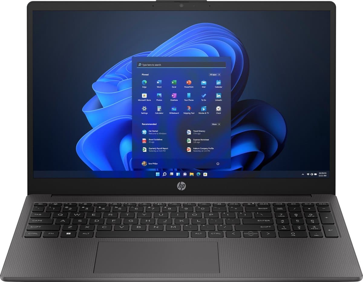 HP 255 15.6 G10 AMD Ryzen™ 5 7530U Laptop 39,6 cm (15.6") Full HD 16 GB DDR4-SDRAM 256 GB SSD Wi-Fi 6 (802.11ax) Windows 11 Home Zwart — afbeelding 1