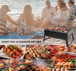 StayPowered BBQ Grill - Perfect voor elke buitenactiviteit - Compact en licht - Geen montage nodig - Inklapbaar ontwerp - Geschikt voor 3-6 personen - Duurzaam zwart chroom - Snelle levering gegarandeerd! — thumbnail 4