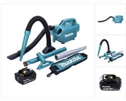 Makita DCL 184 T1 accustofzuiger 18 V 54 mbar 0,5 l + 1x accu 5,0 Ah - zonder oplader