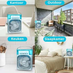 Mini Airco - Aircooler - Luchtkoeler - Airconditioning - Tafel Ventilator - Luchtbevochtiger - 600ml - Luchtverfrisser - Aroma Diffuser — thumbnail 4
