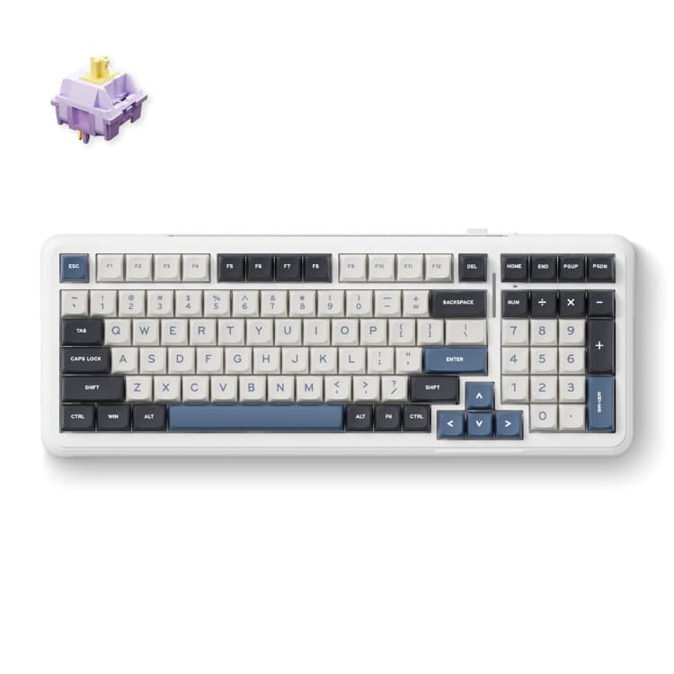 MCHOSE K99 Navy Blue Hyacinth Wireless Gasket Mount Mechanical toetsenbord — afbeelding 1