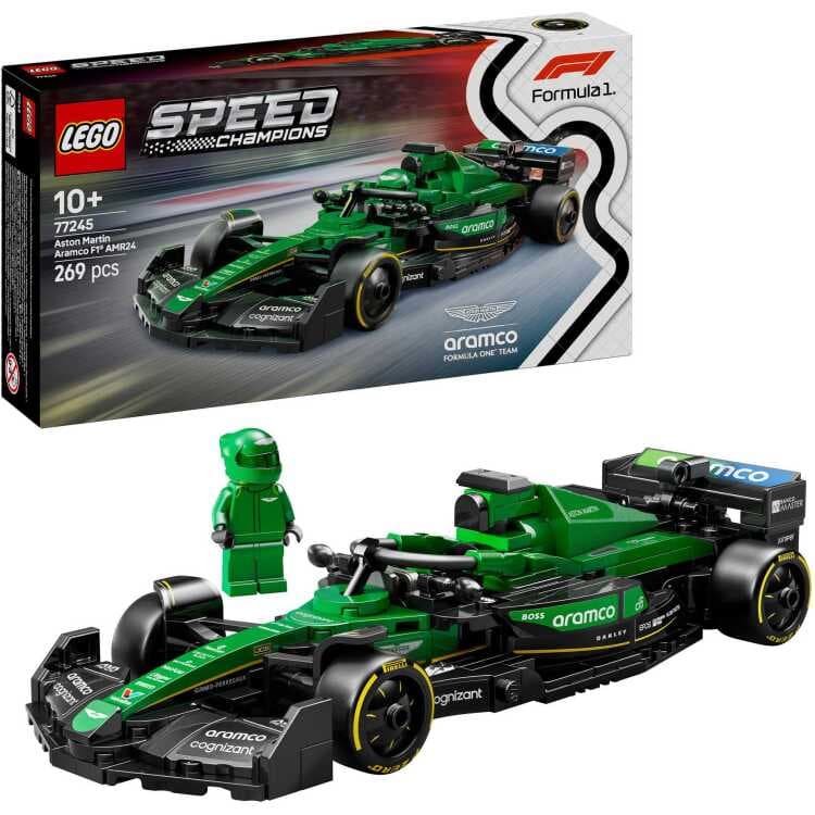 LEGO Speed Champions - Aston Martin Aramco F1 AMR24 racewagen Constructiespeelgoed — afbeelding 1