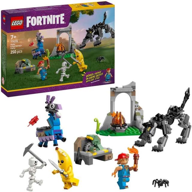 LEGO Fortnite - Peely en Sparkplugs kamp Constructiespeelgoed
