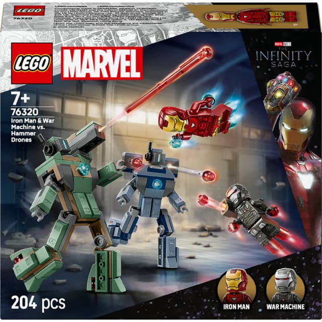 LEGO Marvel - Iron Man en War Machine vs. Hammer Drones Constructiespeelgoed