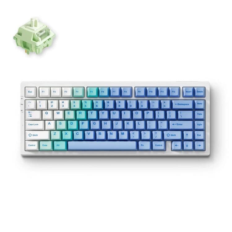 MCHOSE G75 Pro Arctic Snow Matcha Latte V2 Tri-mode Gasket Structure Gaming Mechanical gaming toetsenbord — afbeelding 1
