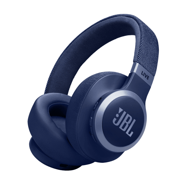JBL Live 770NC JBLLIVE770NCBLU Over-ear Draadloze hoofdtelefoon met Noise-cancelling Blauw