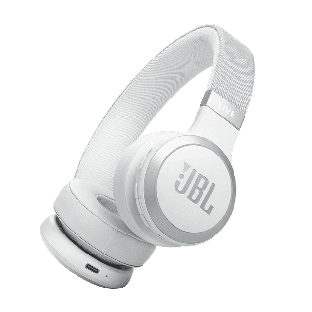 JBL Live 670NC JBLLIVE670NCWHT On-ear Draadloze hoofdtelefoon met Noise-cancelling Wit