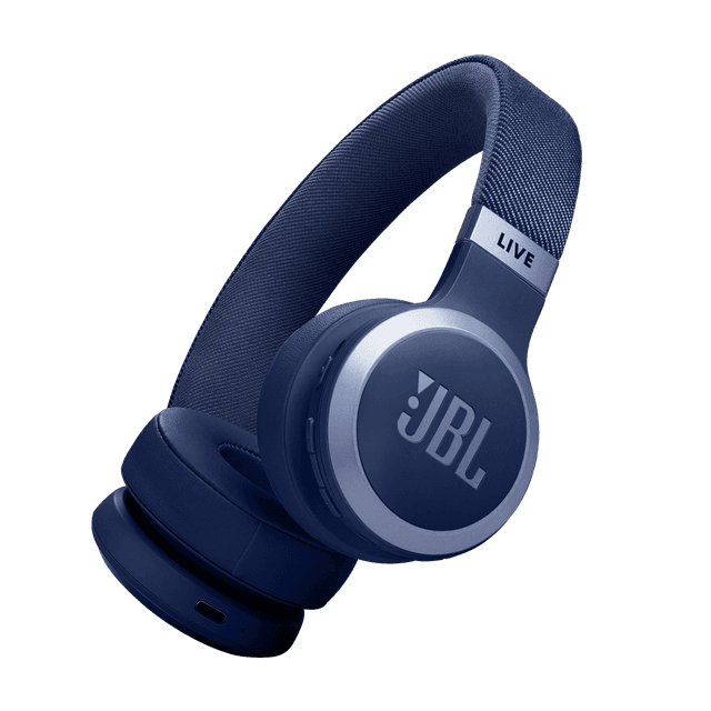 JBL Live 670NC JBLLIVE670NCBLU On-ear Draadloze hoofdtelefoon met Noise-cancelling Blauw