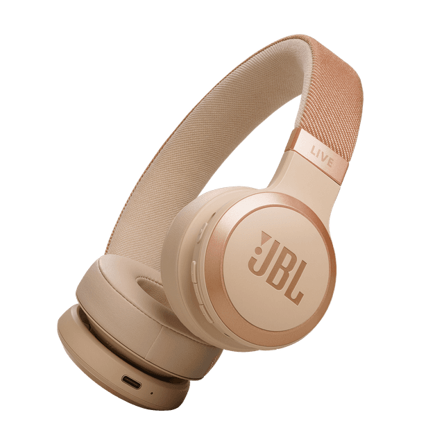 JBL Live 670NC JBLLIVE670NCSAT On-ear Draadloze hoofdtelefoon met Noise-cancelling Sandstone