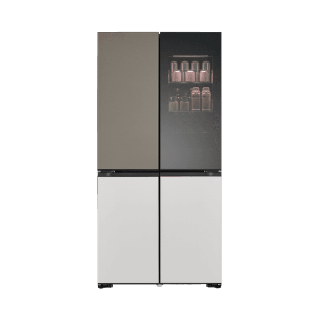 LG GMV960NNME Instaview - Amerikaanse koelkast - breedte 91.4 cm - hoogte 186.5 cm - inhoud 384 l - NoFrost