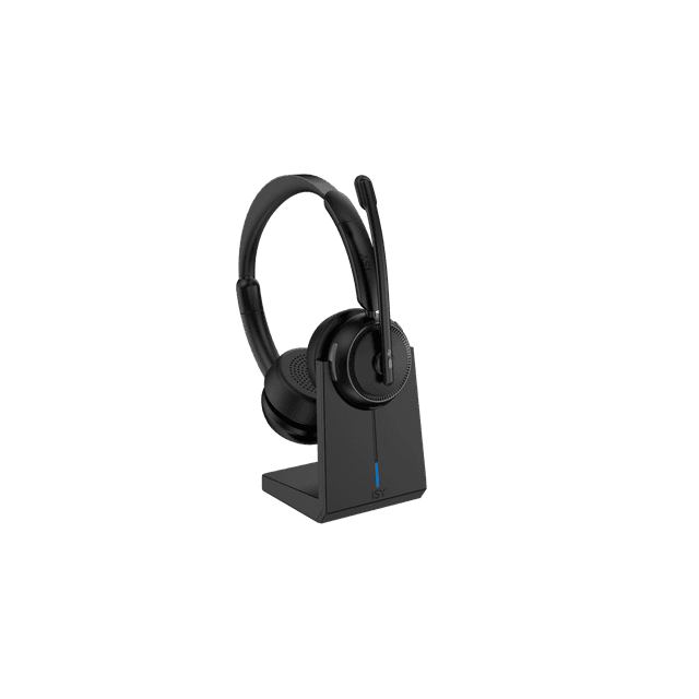 ISY IHS-8200 met laadstation On-ear Draadloze headset met Noise-cancelling Zwart