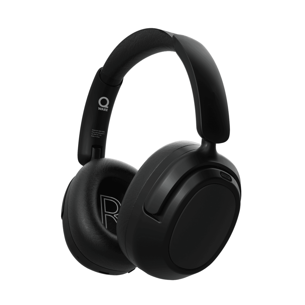 QWARE Seattle Hybrid QW GMH-90BL Over-ear Draadloze gaming-headset met Ruisonderdrukking Zwart — afbeelding 1