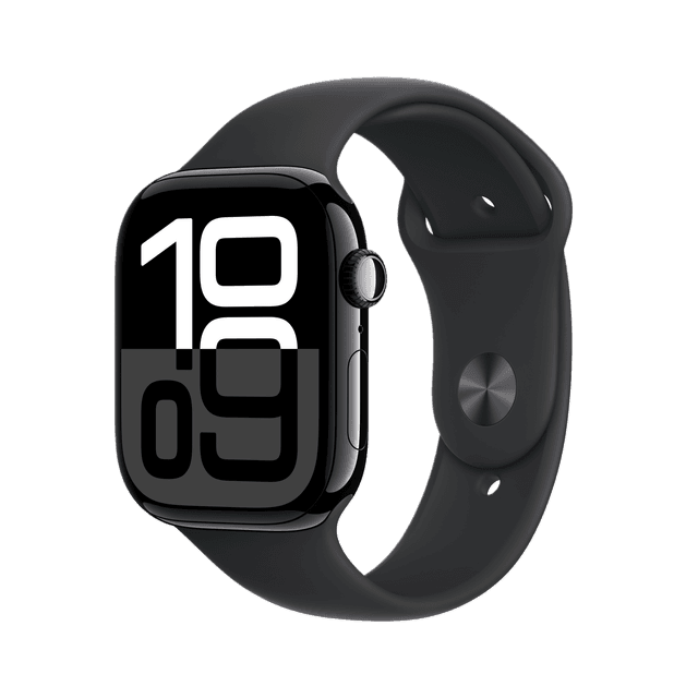 Apple Watch Series 10 GPs 46mm Black Sport Band S/m Smartwatch Jet