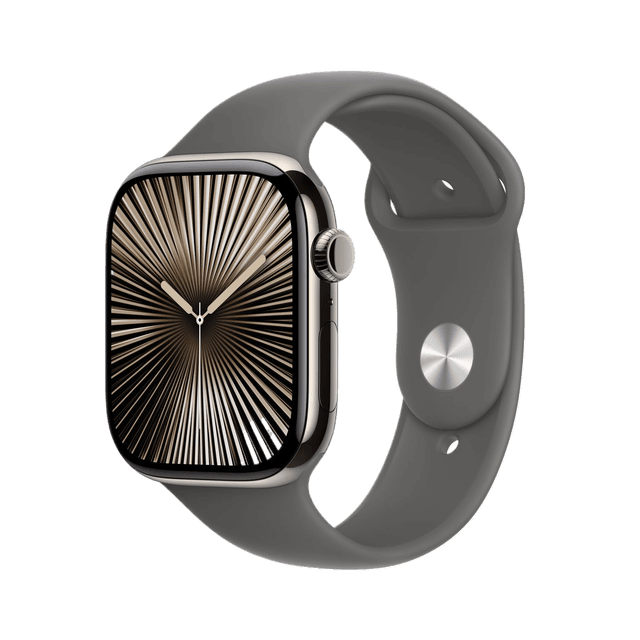 Apple Watch Series 10 GPs + Cellular 46mm Stone Grey Sport Band M/l Smartwatch Natural