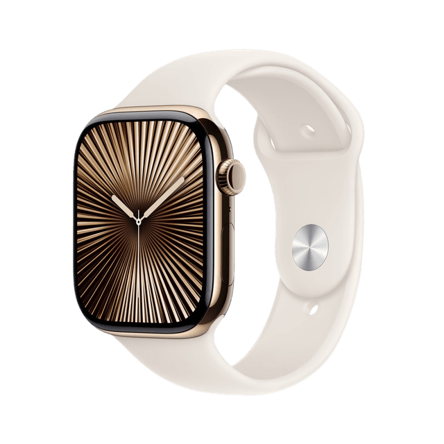 APPLE Watch Series 10 GPS + Cellular 46mm Starlight Sport Band S/M Smartwatch Gold