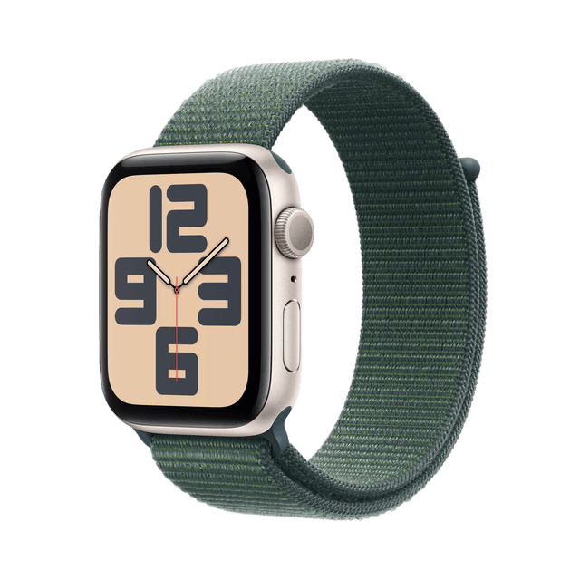 Apple Watch Se GPs 44mm Lake Green Sport Loop Smartwatch Starlight Aluminium